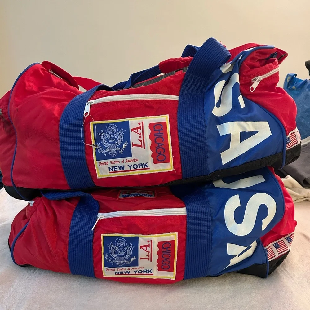 VINTAGE 1980s USA Network Duffel Bag